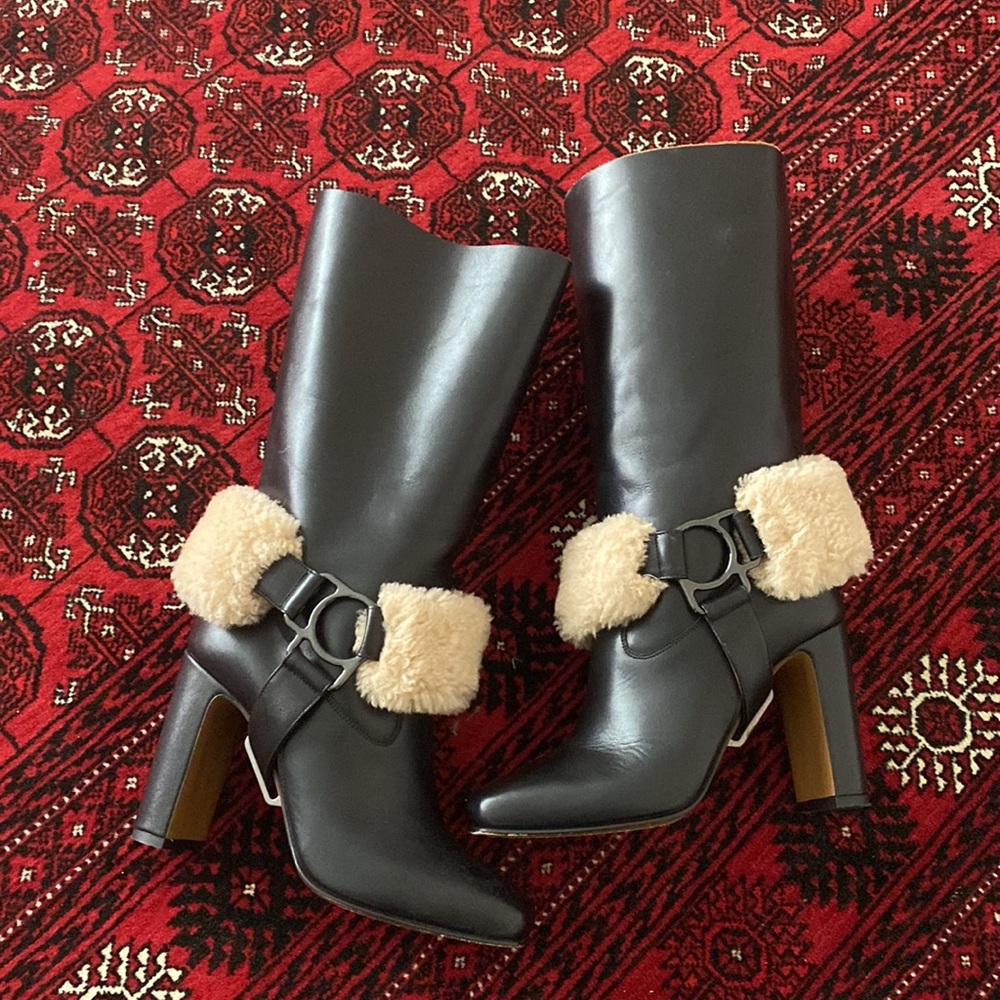 Off-White Leather Riding Boots “For Riding” - Picture 1 of 16